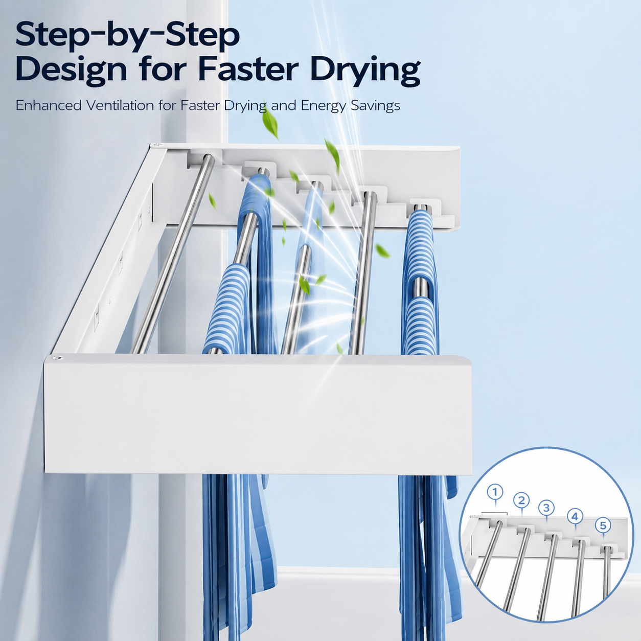 Space Saving Foldable Wall Mounted Drying Rack