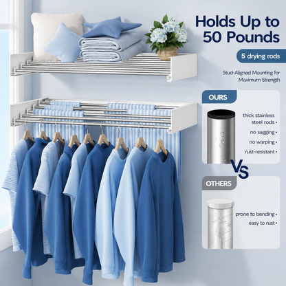 Space Saving Foldable Wall Mounted Drying Rack
