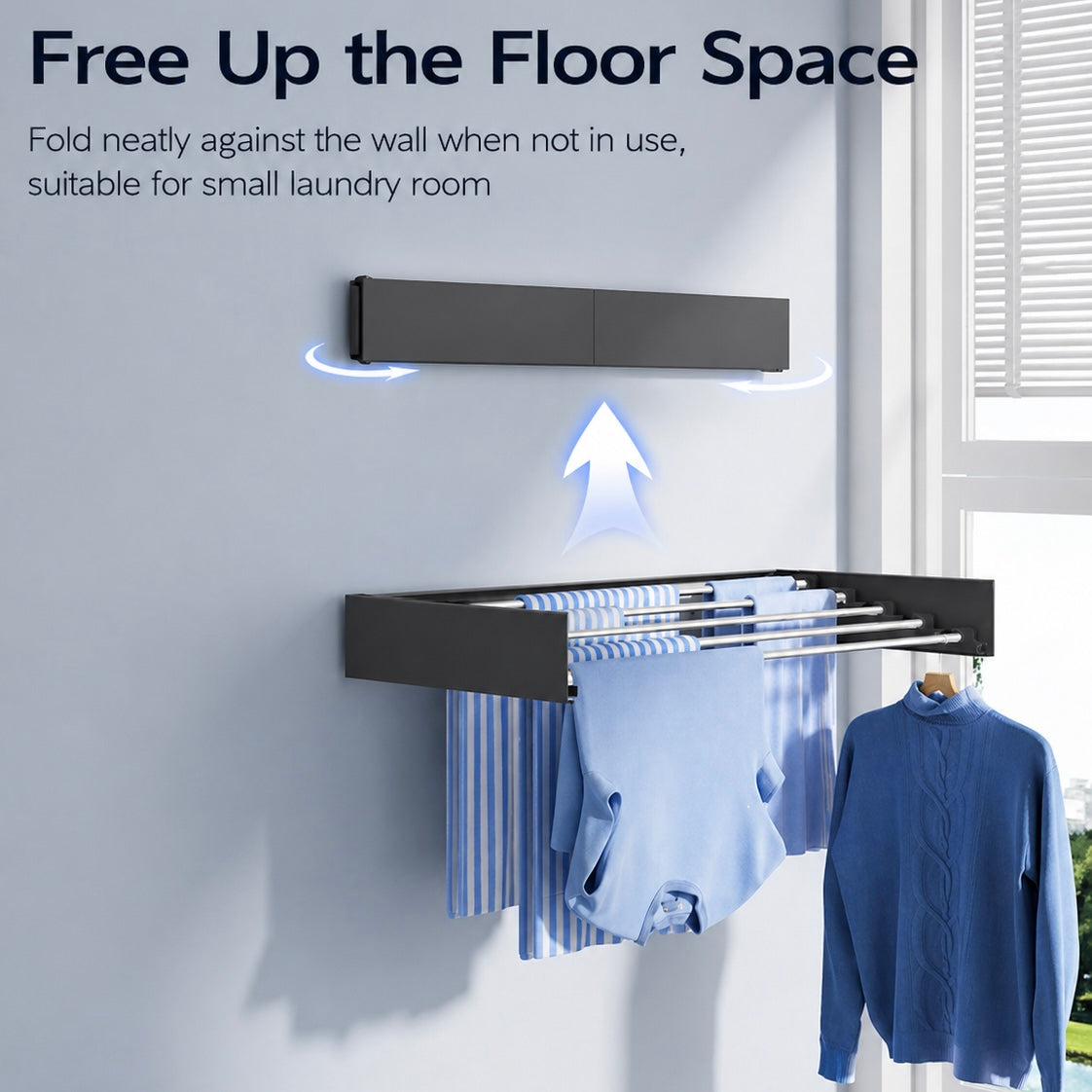 Space Saving Foldable Wall Mounted Drying Rack